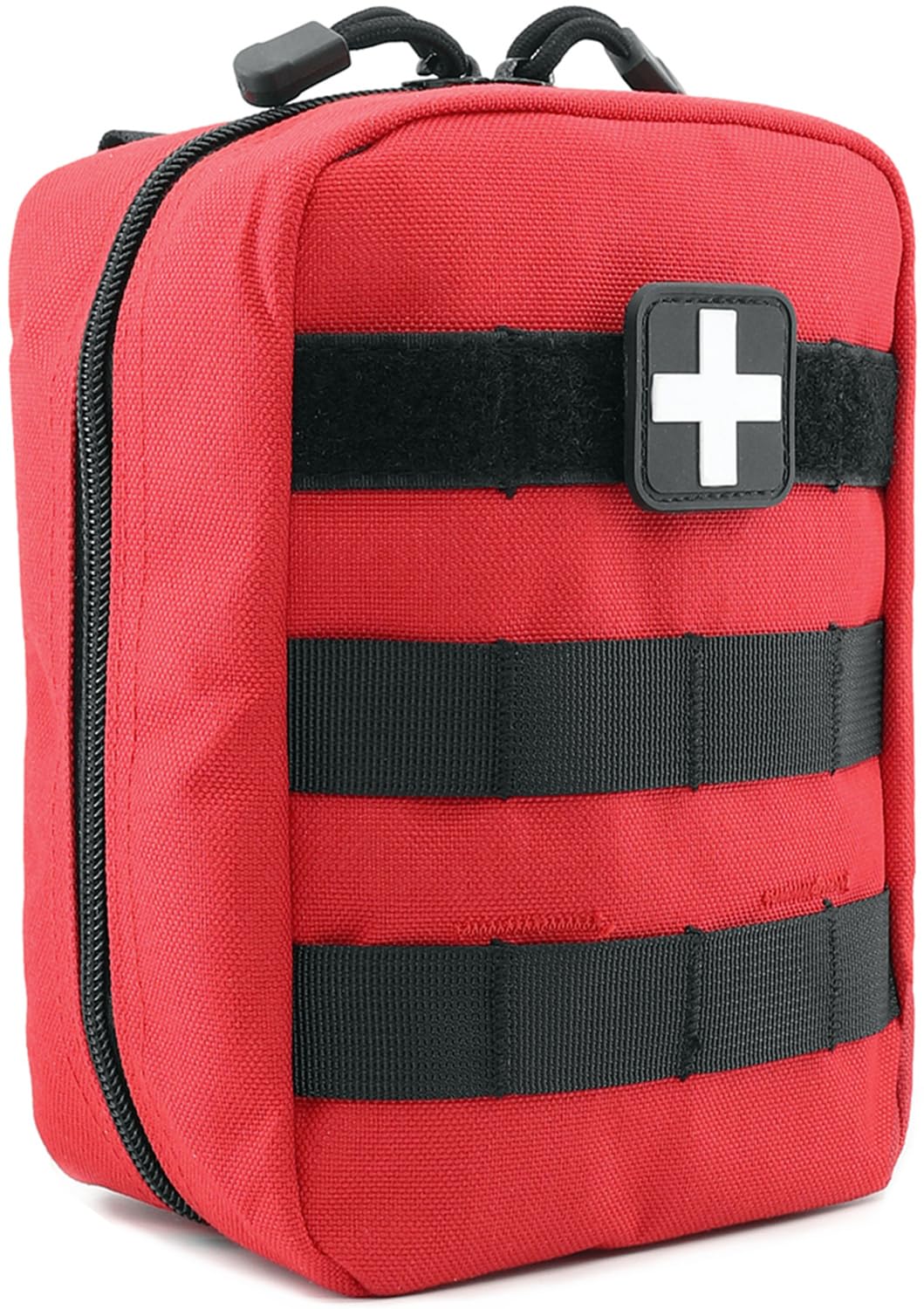 YONCONO Tactical Molle Pouch, Multi-Purpose EDC Gadget Gear Organizer Backpack Military Waist Bag, Medical First Aid Pouch for Outdoor, Hunting, Traveling, Camping (Red)