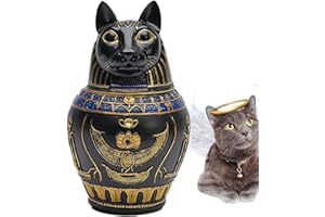 Pet Urn,Resin Sculpture Collectible | Egyptian-Style Pet Urn Dogs Cats Ashes,for Memorial Cat Animals Loss Sympathy Bereaveme