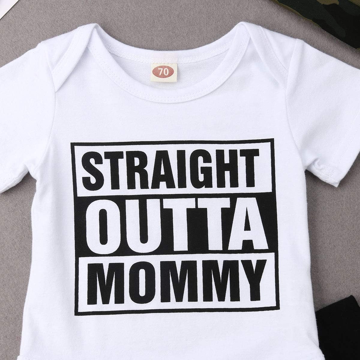 straight outta mommy onesie and hat