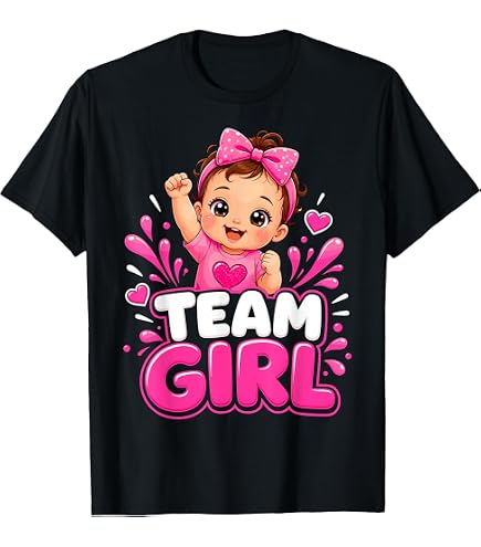 Amazon.com: Team Girl - Pinkish Baby Shower T-Shirt : Clothing