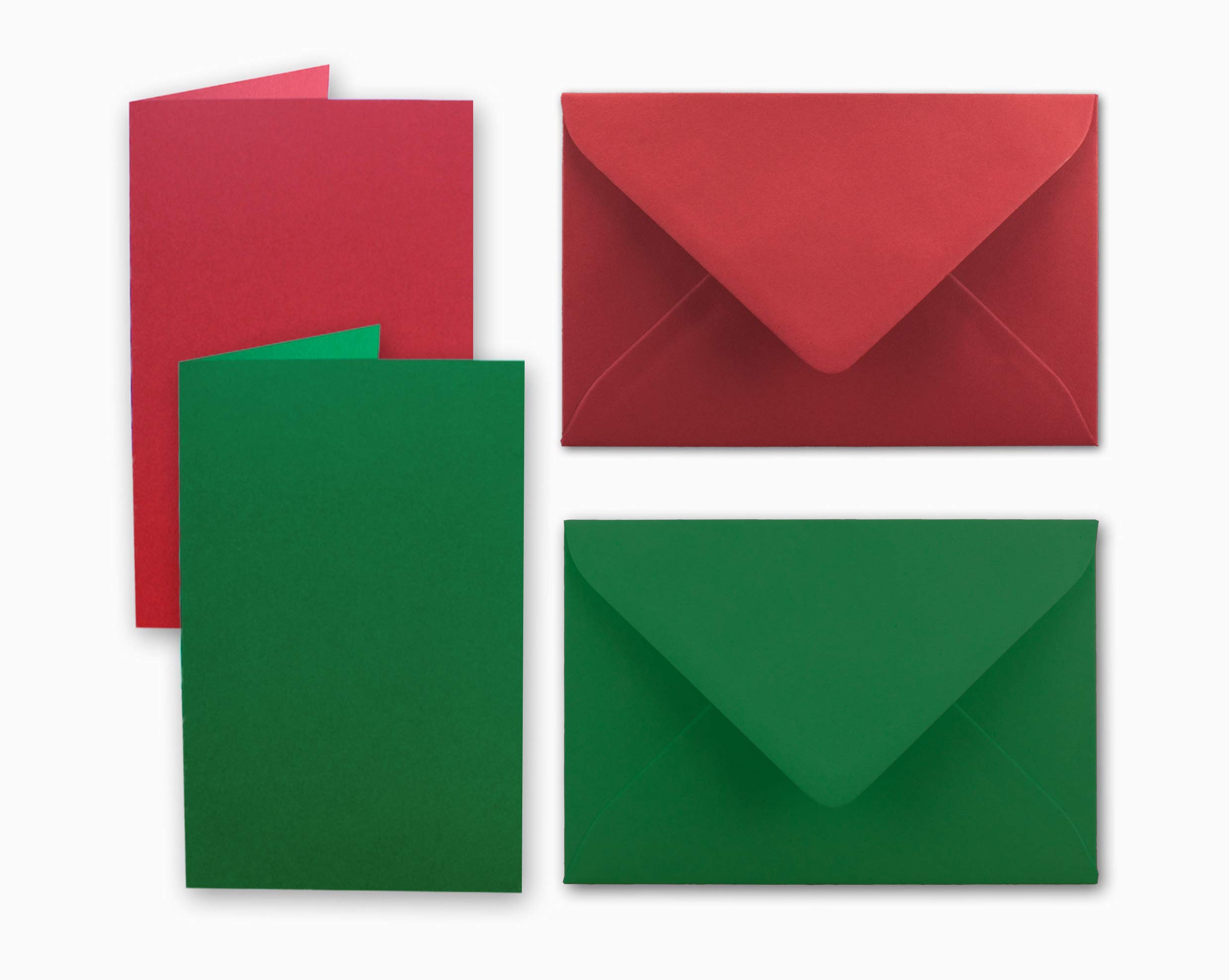 FarbenFroh by GUSTAV NEUSER 20x card package DIN A6 / C6 in red and green folding cards with fold A6 10.5 x 14.8 cm & envelopes C6 11.4 x 16.2 cm