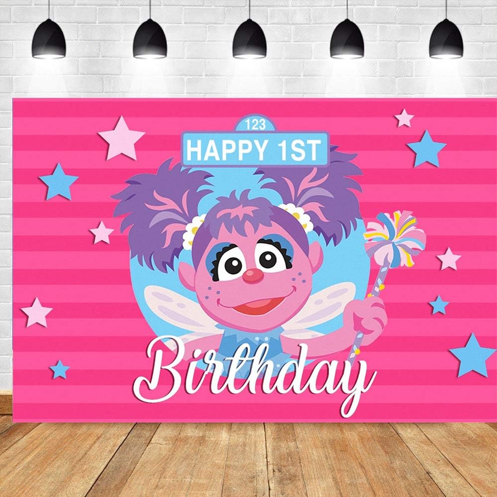 Abby Cadabby Backdrop Happy 1St Birthday Backdrop for Girls Abby ...