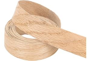 PATIKIL Red Oak Edge Banding, 1 Inch x 10 ft Wood Veneer Tape Pre-glued Flexible Plywood Edge Banding with Hot Melt Adhesive for Furniture Restoration