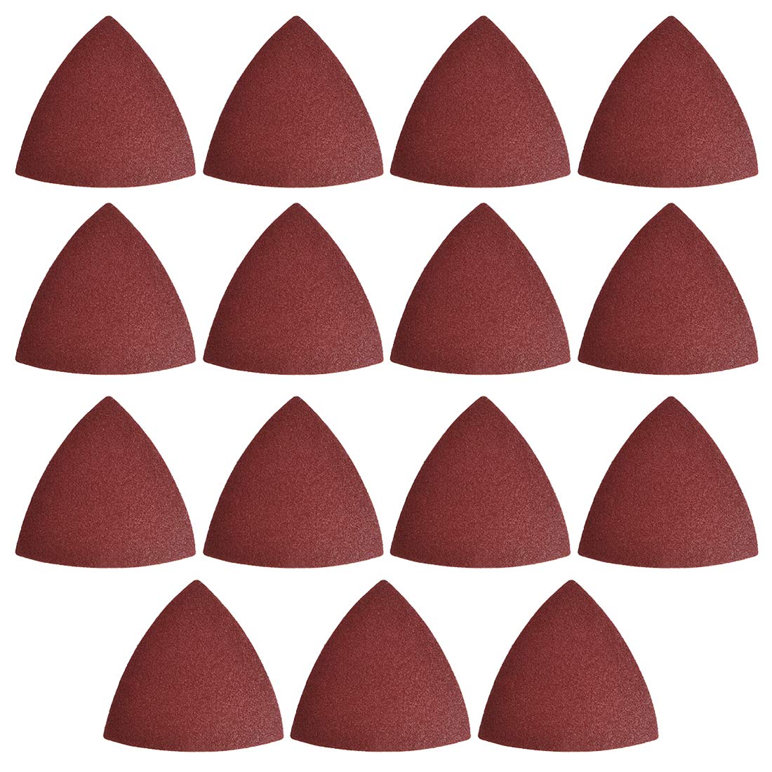 sourcing map Detail Sander Sandpaper, Triangular Sanding Paper, Hook and Loop Sanding Pads, Triangle Oscillating Multi Tool, 150 Grits 15pcs