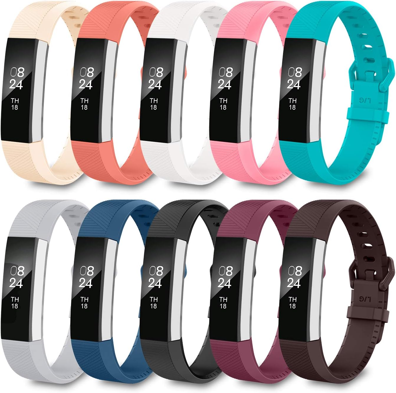 LEEFOX Compatible with Fitbit Alta HR and Alta Bands, Classic Accessory Band for Fit bit Alta HR/Ace and Alta Wristband Watch Buckle Replacement Strap for Fitbit Alta/Alta HR, Large Small Men Women
