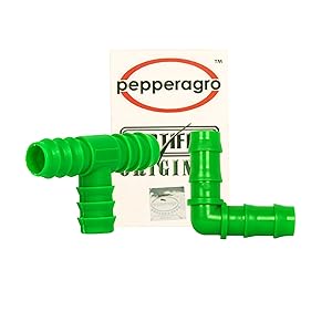 Pepper Agro Drip Irrigation Plant Watering Tee Connector & Elbow Joiner 16Mm- 10Qty Each