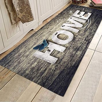 EFINNY Weihnachten Teppich Anti Rutsch Unterlage Teppich Wohnzimmer Kurzflor Fußmatte Innenbereich Lustig Waschbar