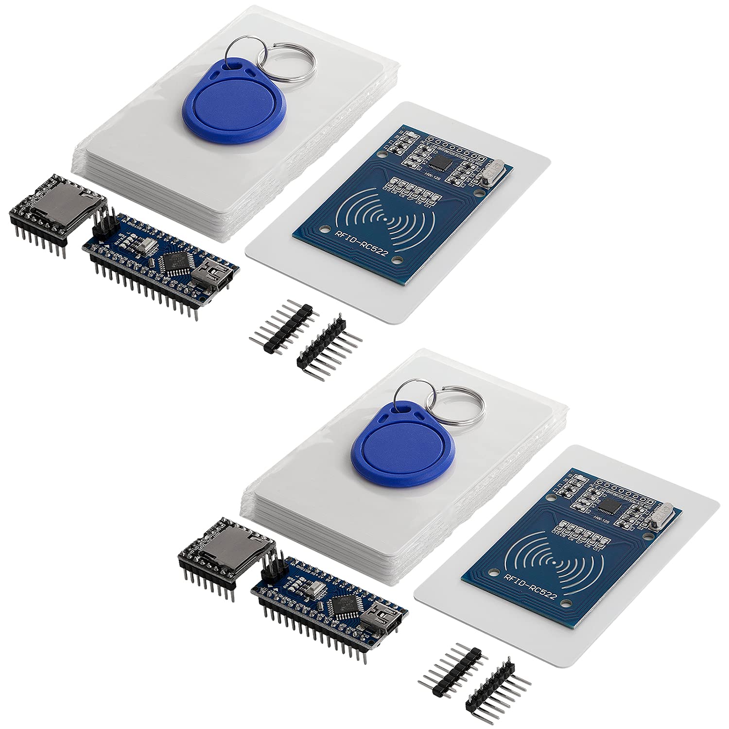 AZDelivery 2 x TonUINO Set (Mp3 Player, AZ-Nano V3-Board, RFID Kit and 10x 13,56 MHz RFID Cards) compatible with Arduino including eBook