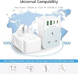 toomke UK to Australia Plug Adapter 5 in 1 USB C 35W PD Type I view 3