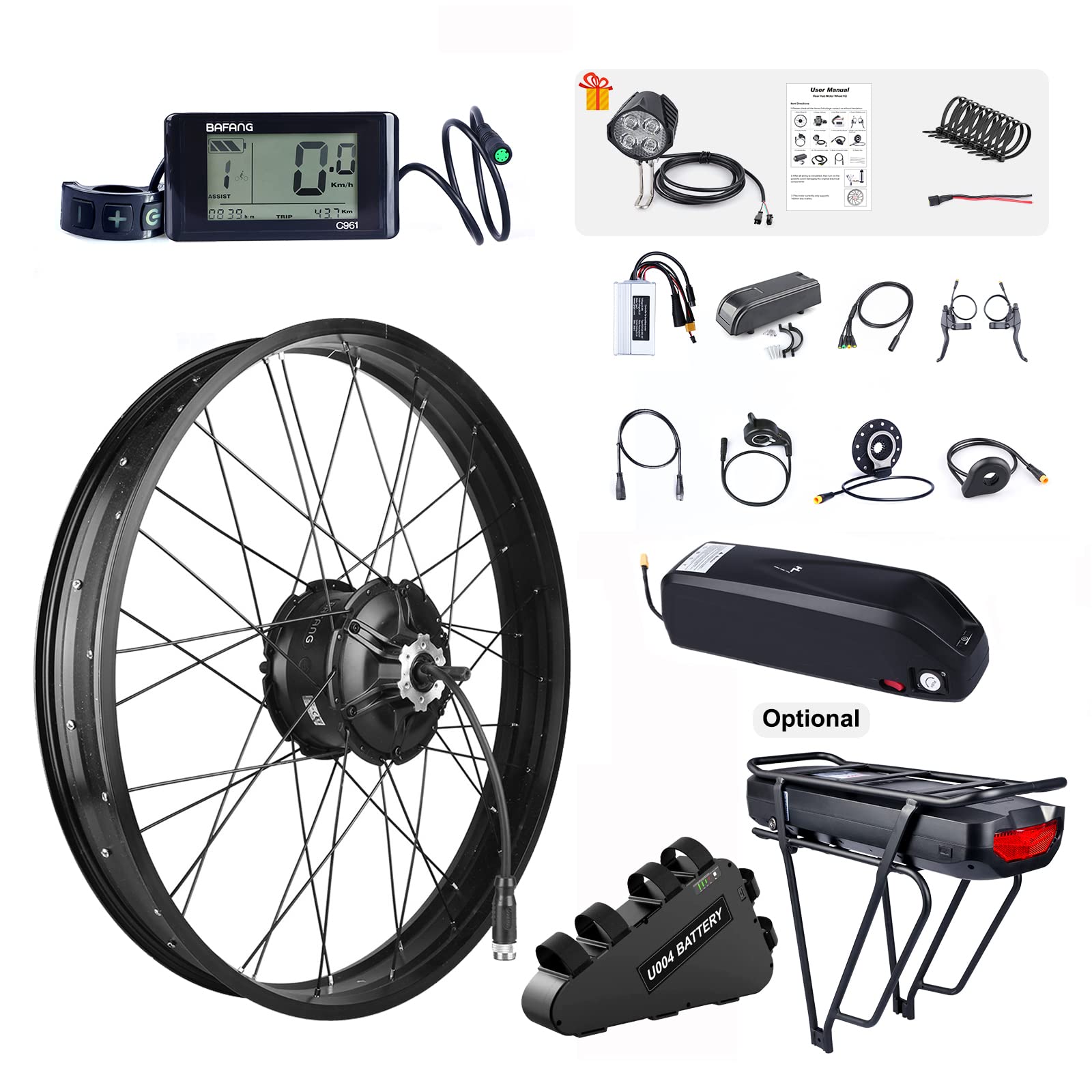 BAFANG 48V 1000W Rear Hub Motor : 26 Inch Fat Tire