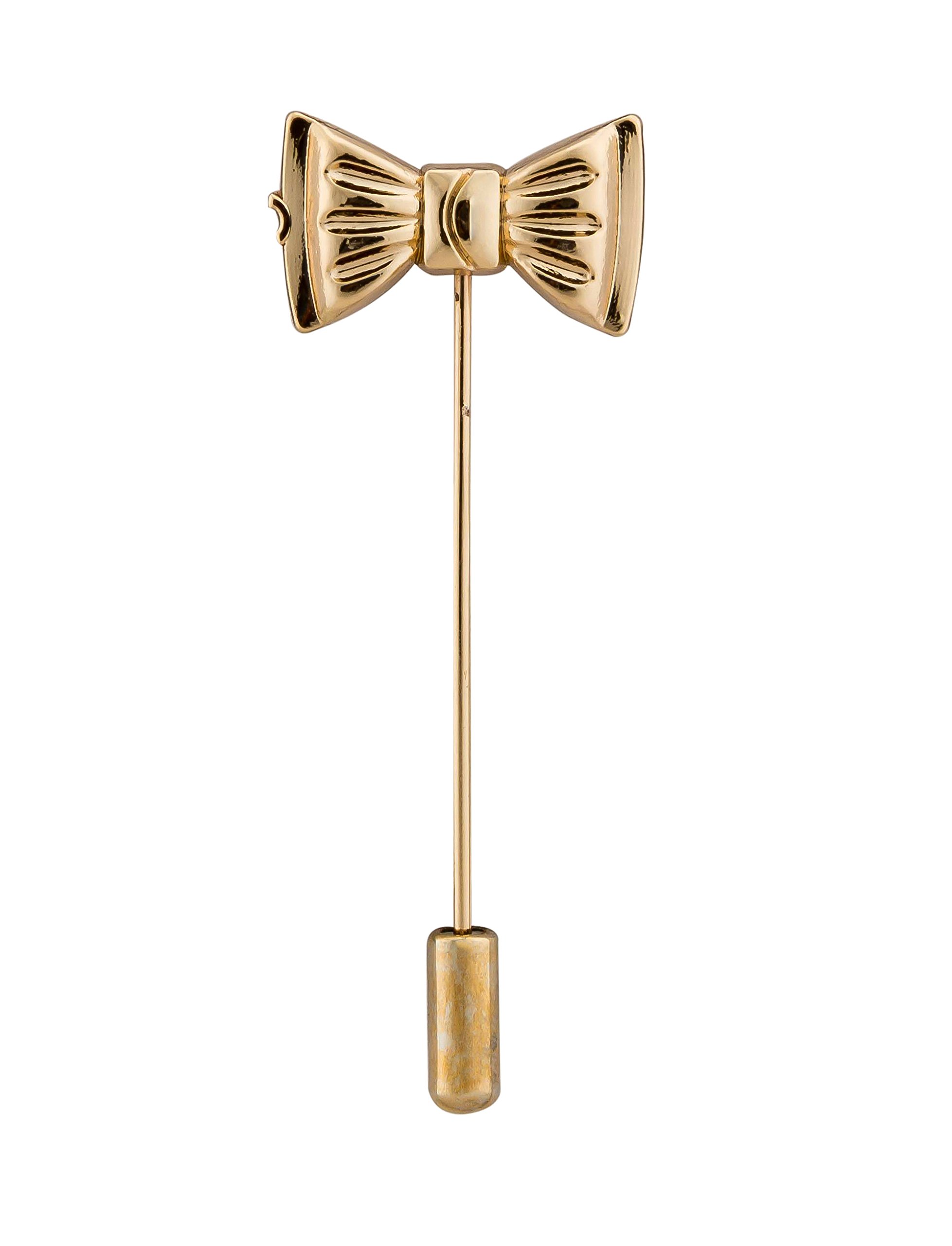 Brooch Lapel Pin for Men Unique Gold Bow Lapel Pin/Shirt Stud Badge Coat Suit Wedding Gift Party Shirt Collar Accessories Golden