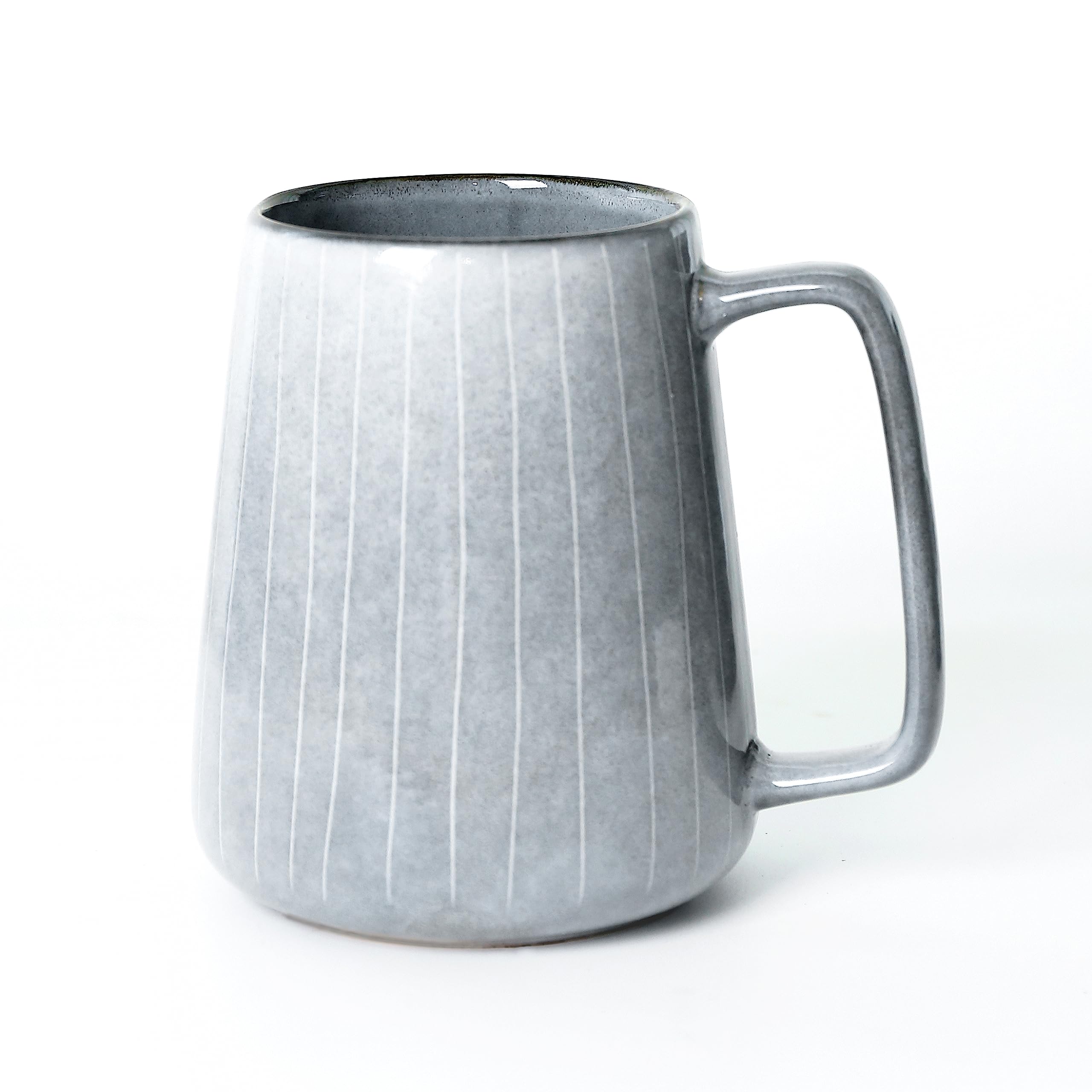 Cteahrow Large 24 OZ/700ml Ceramic Coffee Mugs, Capacity Mug with Handle,Tea Cup,Dishwasher Microwave Safe,for Office and Home (Grey)