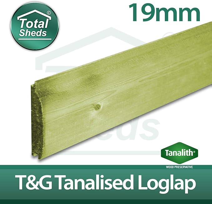 Total Sheds T&G Pressure Treated loglap Cladding Ex 125mm x 22mm