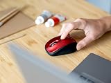 Trust Yvi+ Silent Wireless Mouse Red 800-1600 DPI Ambidextrous view 9