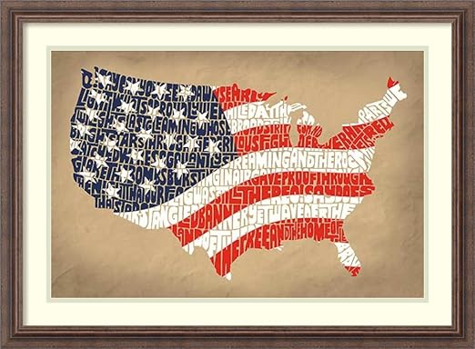 Amazon Com Framed Wall Art Print Star Spangled Banner By L A Pop
