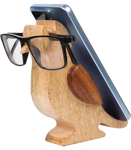 Wooden Nose-Shaped Spectacle Holder – Hand-Carved, 6-Inch, Brown, Fun Eyeglass Stand For Desk Or Nightstand