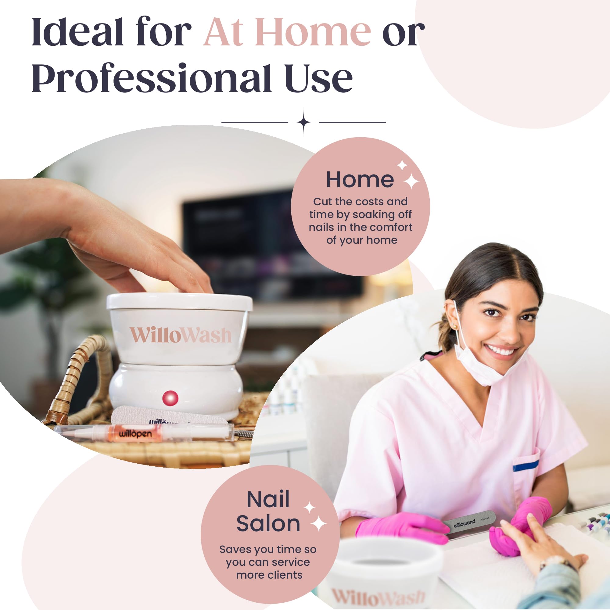 Willowash Electric Nail Soaking Bowl, Acetone-Proof Acrylic Remover Kit, Dip Powder Remover for Home Use, Heats for 50% Faster Removal - Image 6