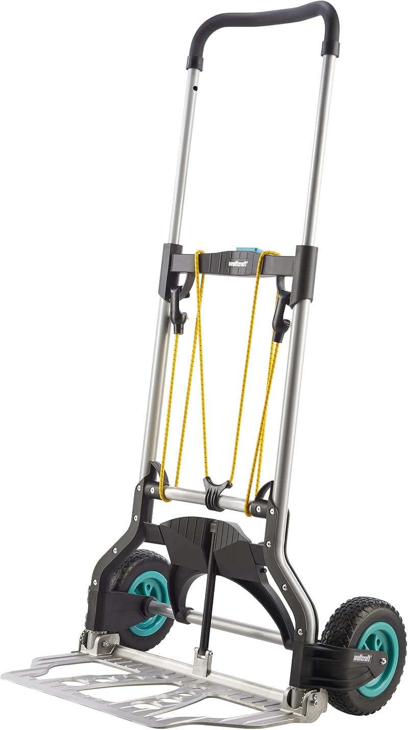Wolfcraft TS 850 Offroad Folding Hand Truck 100kg Load Telescopic Handle