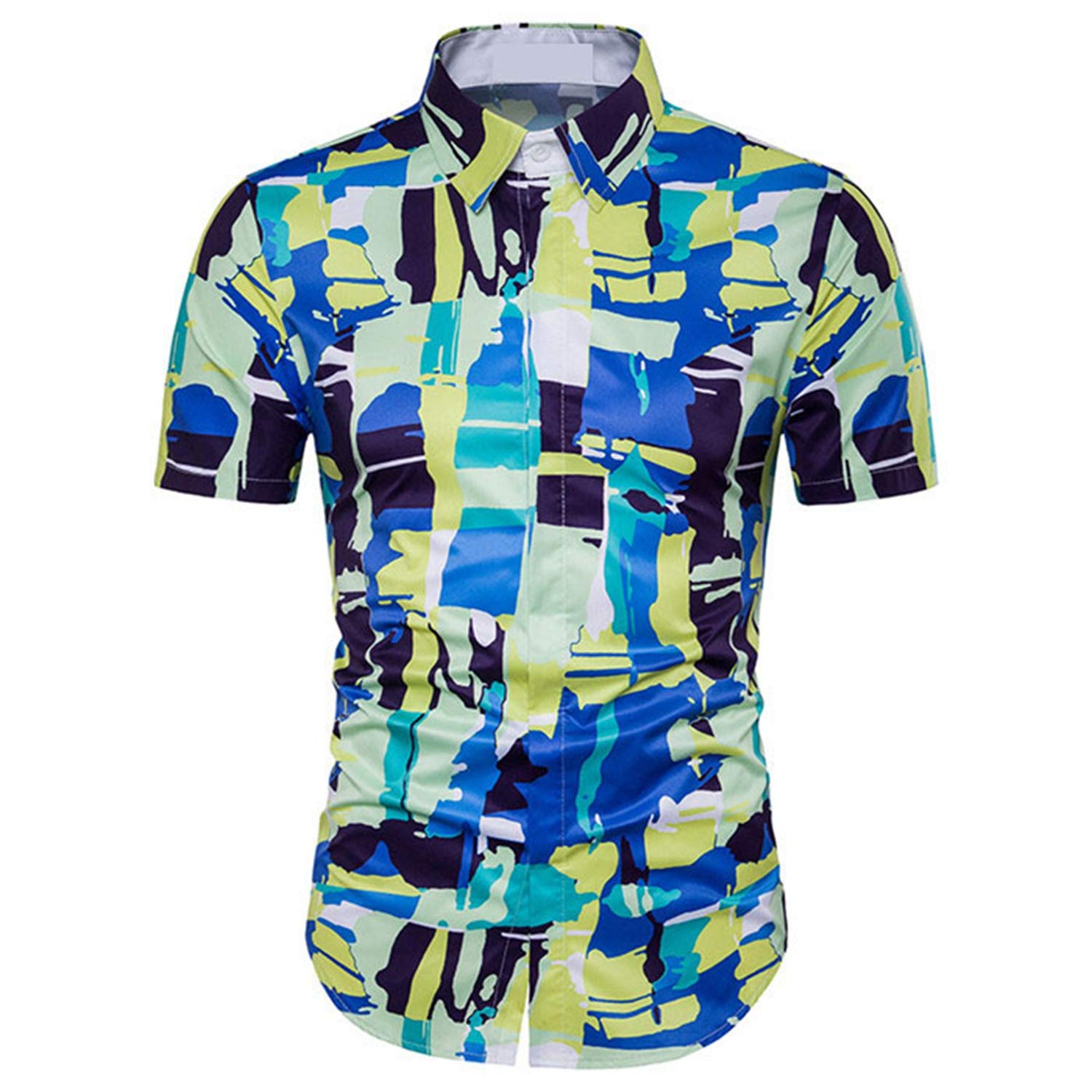 mens slim hawaiian shirt