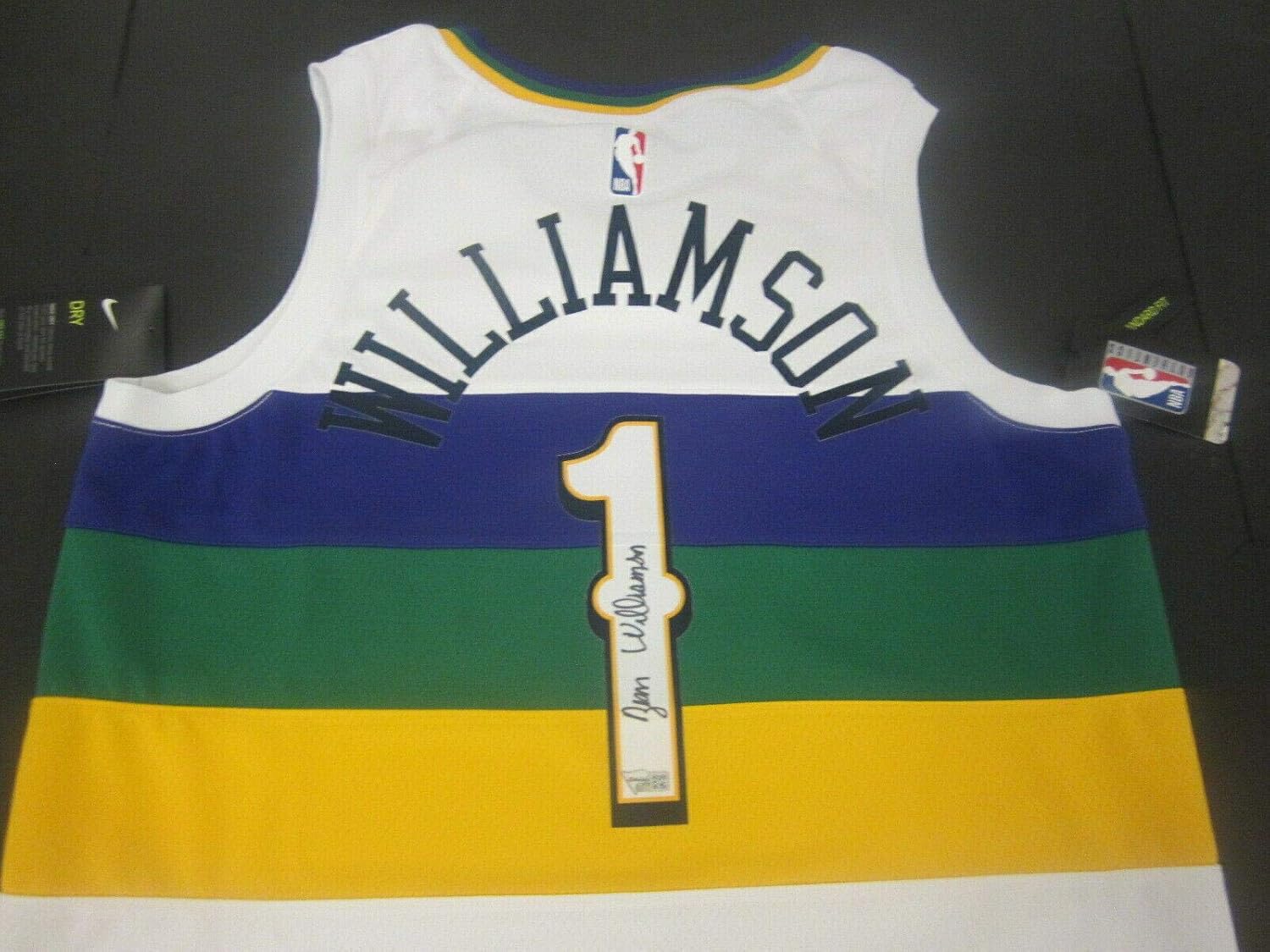 zion autographed jersey