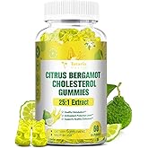 Sugar Free Citrus Bergamot Gummies for Healthy Cholesterol - All Natural Supplements 25:1 Extract from Italian Bergamot Supplement for High Cholesterol Support Healthy Anti-Aging Sugar-Free Vegan