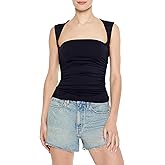 Forever 21 Womens Ruched Sleeveless Top