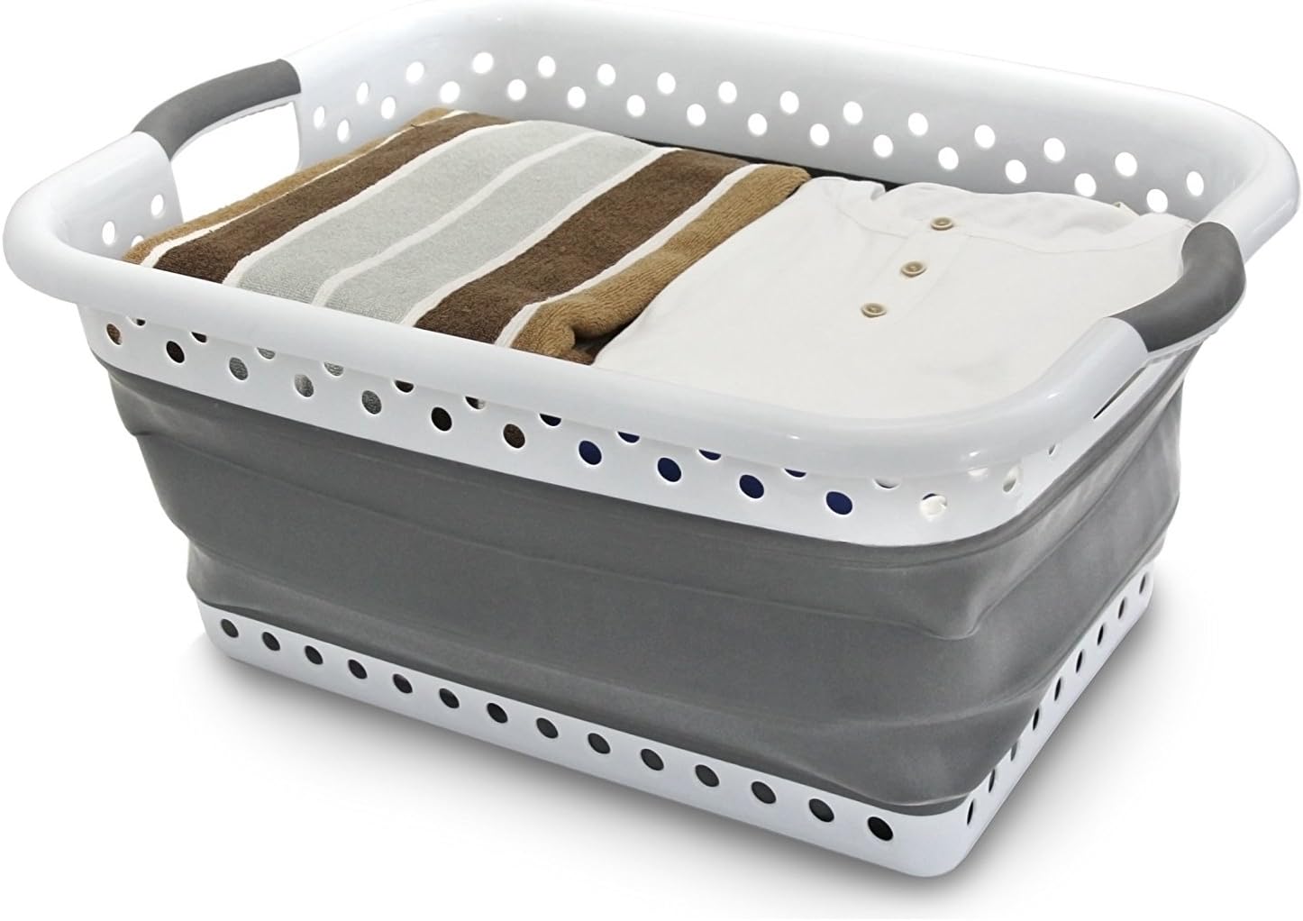 garden mile® Collapsible Compact Pop Up Washing Basket. Plastic