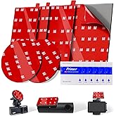 6 Pcs Dash Cam Adhesive Pads, Double Sided Adhesive Pads for Car Dashboard,Very High Bond Heat Resistant Tape for Windshield,Heavy Duty Sticky Pads for Car Phone Holder and Dash Cam