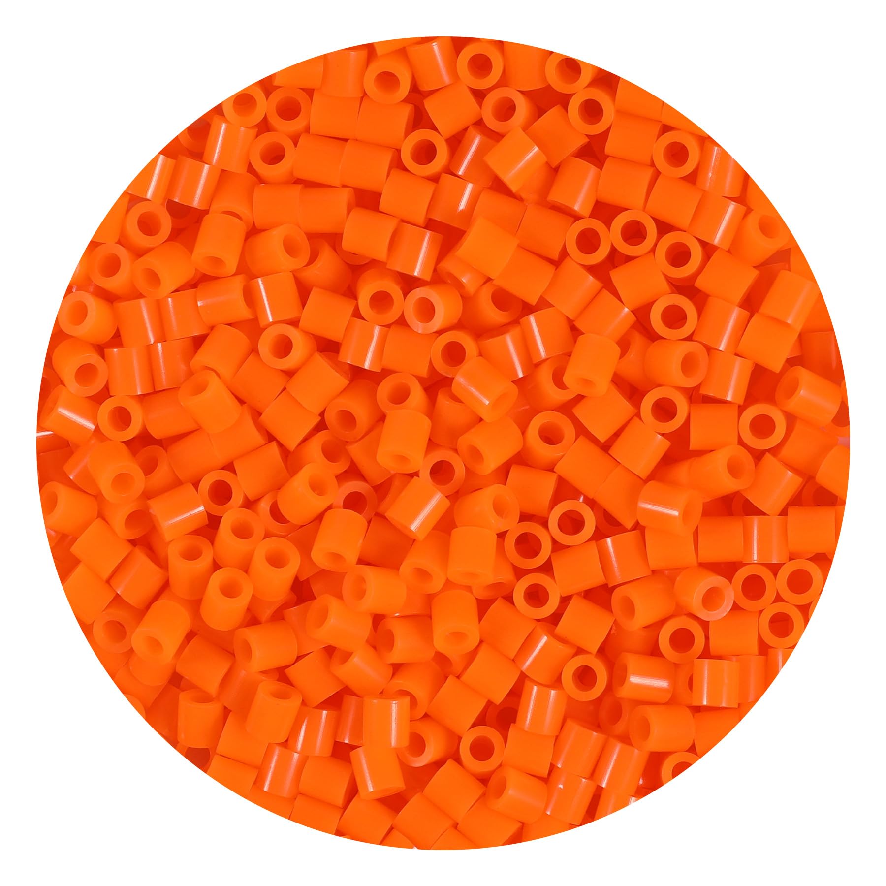 1000Pcs Loose Fuse Beads 5mm Bulk Refill Kit Fast Easy to Use Stress Relief Pixel Art Melting Beads for DIY Decor Crafts Creative Handmade Projects 3D Craft (Orange 2)