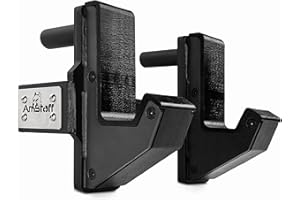 AmStaff Fitness J-Hooks J-Cup Power Rack for 2"x 2" 2.5"x2.5" 3"x3" Tube Squat Rack Attachment, Barbell Holder for Power Cage, Heavy Duty 1000 LB Capacity, (Set of 2)