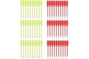 TY ARCHERY 60PCS 6.3 Inch 50-80LB Mini Archery Crossbow Bolts Set with Sharp Metal Tip, Reusable Durable Arrow Dart for Shooting Target Practice, Outdoor Fishing, Small Hunting Game