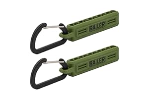 Screwdriver Bit Holder Storage Organizer – Railer 10-Hole Camo Green Bit Holder with Carabiner - 2 Pack, RB1CGC-2