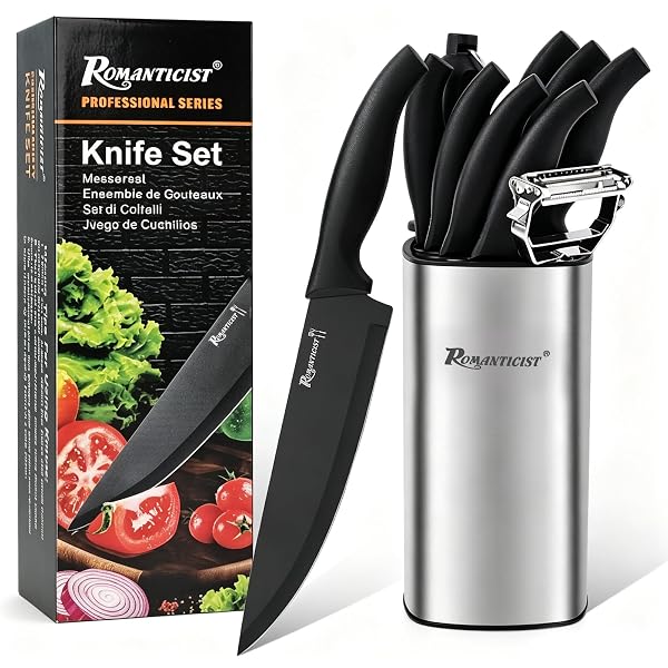 ROMANTICIST KITCHEN KNIFE SETS, 10PCS HIGH CARBON STAINLESS...