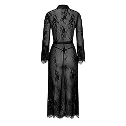 Lace Robes for Women Sexy Long Lingerie Robe for