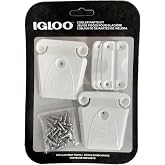 Igloo Cooler Plastic Parts Kit - Made in The USA - 2 Latches, 3 Hinges, Latch Post &amp; Screws