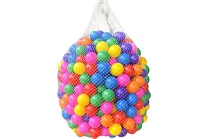 bebikim 200/500/1000/2000 Count Plastic Soft Plastic Ball Pits Balls Colorful Play Pits Balls for Pet Dogs Ball Pits 2.2" Large Phthalate Free Bpa Free Balls for Toddlers 1-3 Baby Kids