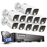 ANNKE 16CH 2MP Wired Security Camera System with Smart Dual Light, Vehicle/Person Detection, 16 Channel DVR and 12PCS 1080P IP67 Outdoor Surveillance CCTV Cameras, 2TB HDD for 24/7 Home Security