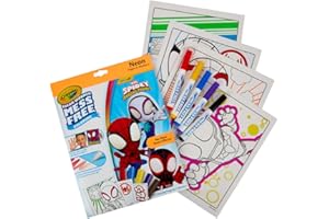 Crayola Color Wonder Spidey and His Amazing Friends Coloring Kit, Neon Art Supplies, Mess Free Coloring Set for Toddlers, Spiderman Gift for Kids, Ages 3+