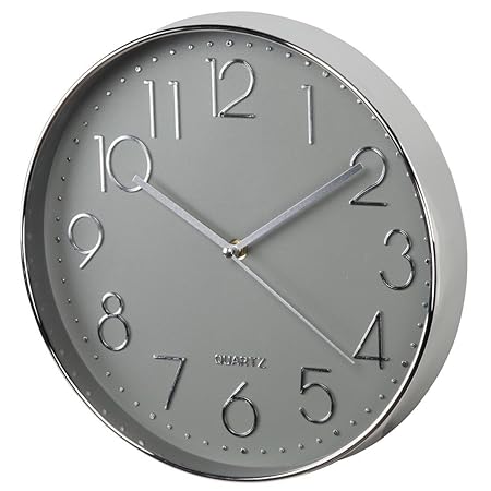 Hama Wanduhr Elegance, analoge Quarz-Uhr ohne Funk, großer Durchmesser 30 cm, Tiefe 4,5 cm, inklusive Batterie, schleichender
