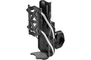 Adaptive Cycling & Motorcycle Cup Holder – Universal Bike/ATV/Boat Drink Mount, 360° Rotation Fit (Black)