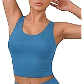 Nirlon U Tank Sports Bra for Women – Scoop Neck Workout Top with Built-in Cups – Ideal for Yoga, Gym & All-Day Comfort Wear