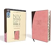NIV, Premium Gift Bible, Leathersoft, Pink/Brown, Red Letter, Thumb Indexed, Comfort Print: The Perfect Bible for Any Gift-Giving Occasion