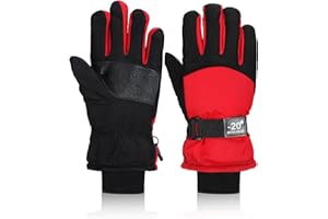 Geyoga Kids Waterproof Winter Snow Ski Gloves for Boy Girl Outdoor Warm Thickening Snowboard Gloves