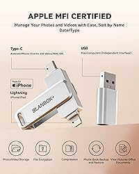 MFi Certified 128GB Flash Drive for iPhone Photo