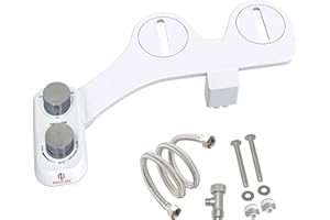 Beech Lane RV Bidet, Fits Most RV Toilets, Self Cleaning Adjustable Spray, Easy Install and Non-Electric, Prevents Toilet Paper Buildup in Black Tank, Included Metal Mounting Hardware and Hose