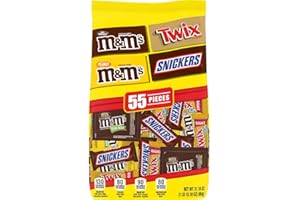 MARS SNICKERS, M&M'S & TWIX Fun Size Chocolate Candy Variety Mix, 31.18-Ounce 55 Piece Bag