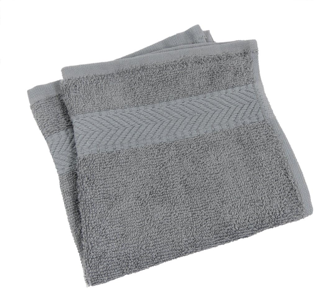 Green Bear Luxurious Bamboo Face Towel - Naturally Hypoallergenic and Antibacterial - Cool Grey