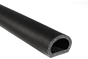 Trim-Lok D-Shaped Rubber Seal (Thick Wall) .50” Height, .50” Width, 25’ Length – EPDM Foam Seal with HT (General Acrylic) Pressure Sensitive Adhesive System, Door/Window Weather Seal - RVs, Boats, Car