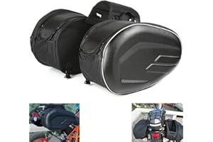 MIHUNTER Motorcycle Saddle Bags, Powersports Saddle Bags, Waterproof Saddlebags Luggage Bag, Full Face Helmet Storage Bag, Mo