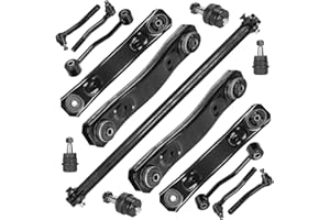 ILONPA Front Upper Lower Control Arms w/Ball Joints Front Sway Bar End Links Tie Rod Ends Suspension Kit for 1999-2004 Jeep Grand Cherokee (15PCs)